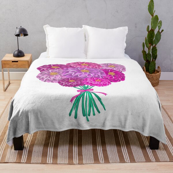 Item preview, Vibrant Pink & Purple Floral Bouquet | Botanical Illustration designed and sold by ArtflyStudio.