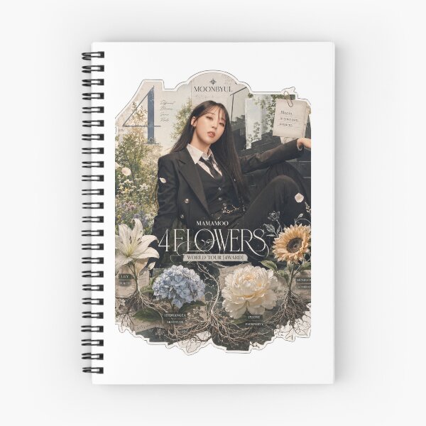 Item preview, MAMAMOO Moonbyul 4 Flowers poster with botanical frame designed and sold by Valereekmerch.