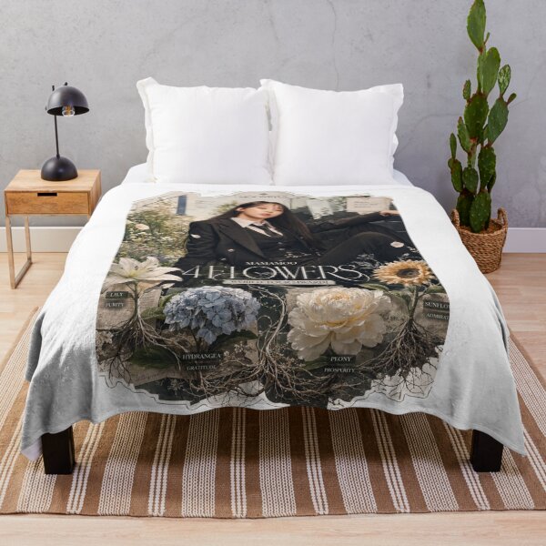 Item preview, MAMAMOO Moonbyul 4 Flowers poster with botanical frame designed and sold by Valereekmerch.