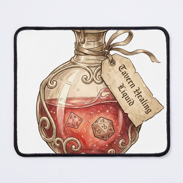 Item preview, Potion Bottle Tavern Healing Liquid Polyhedral Dice TTRPG designed and sold by WorldShop17.