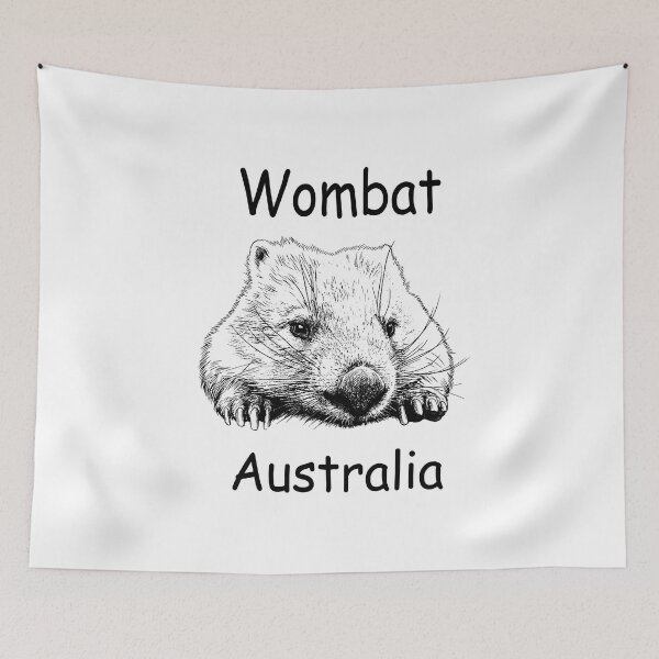 Item preview, Wombat portrait designed and sold by JVFotoArt.