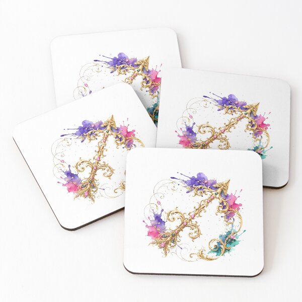 Item preview, Sagittarius Gold Watercolor Zodiac Symbol designed and sold by Zodiac Celestial Art.