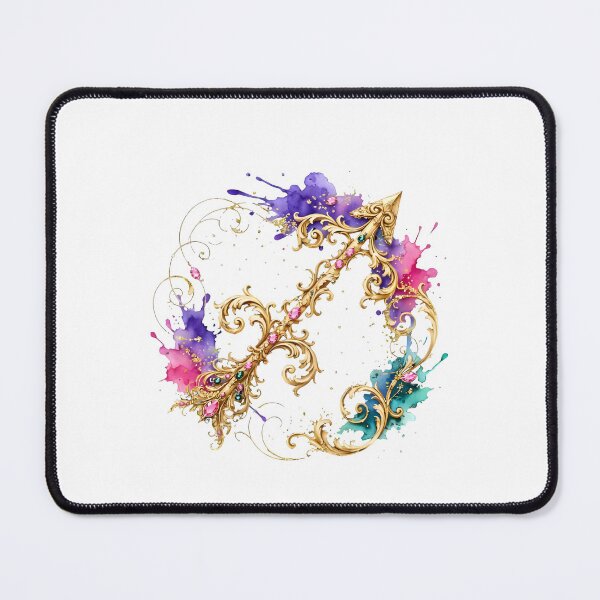 Item preview, Sagittarius Gold Watercolor Zodiac Symbol designed and sold by Zodiac Celestial Art.
