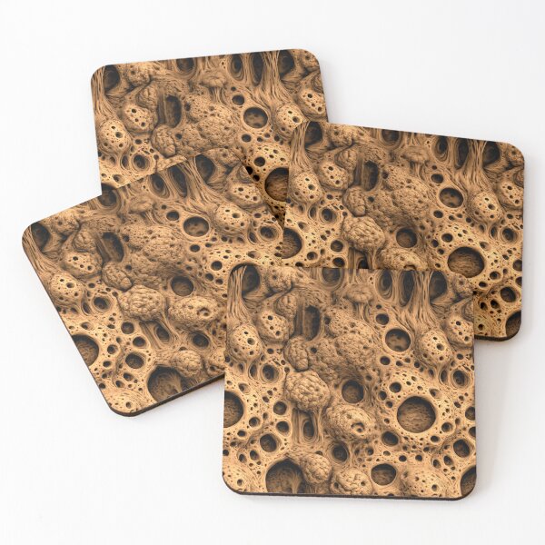Item preview, Earthy Orange Porous Coral Reef Abstract designed and sold by Piotrek0001.