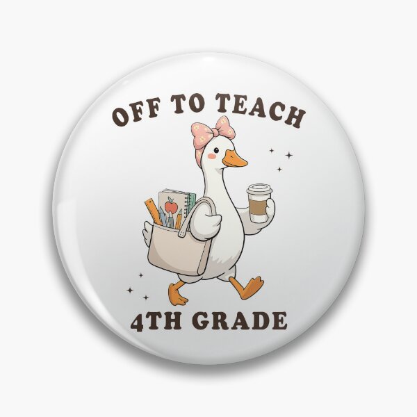 Item preview, Off To Teach 4th Grade designed and sold by CharmiA Fox.