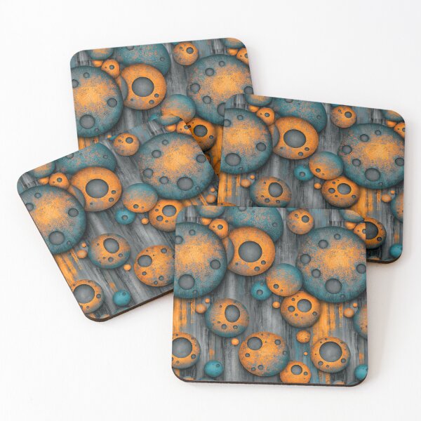 Item preview, Teal and Orange Volcanic Bubble Texture designed and sold by Piotrek0001.