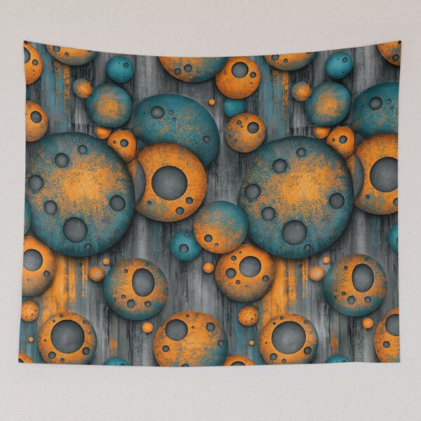 Item preview, Teal and Orange Volcanic Bubble Texture designed and sold by Piotrek0001.