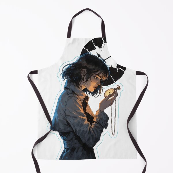 Item preview, Woman in trenchcoat observing as transparent object designed and sold by Creative88Art.