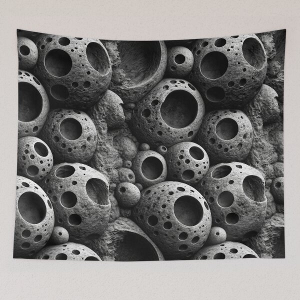Item preview, Detailed Grey Microscopic Cell Wall Art designed and sold by Piotrek0001.