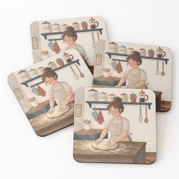 Item preview, The Artisan Baker, Cozy Kitchen Slow Living Illustration designed and sold by BlareBlare.