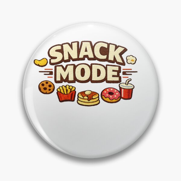 Item preview, Snack Mode – Minimal Embroidery‑Style Food Humor Design designed and sold by Lunaraluxy.