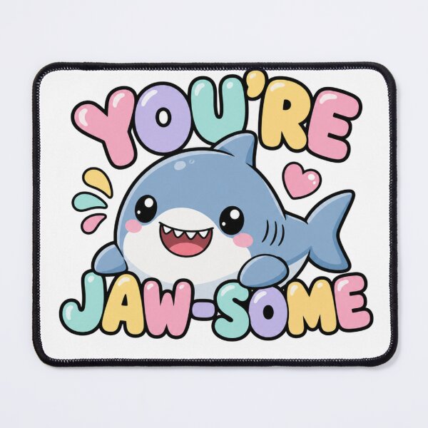 Item preview, You're jaw-some! Cute Kawaii Shark designed and sold by BoosterShop.