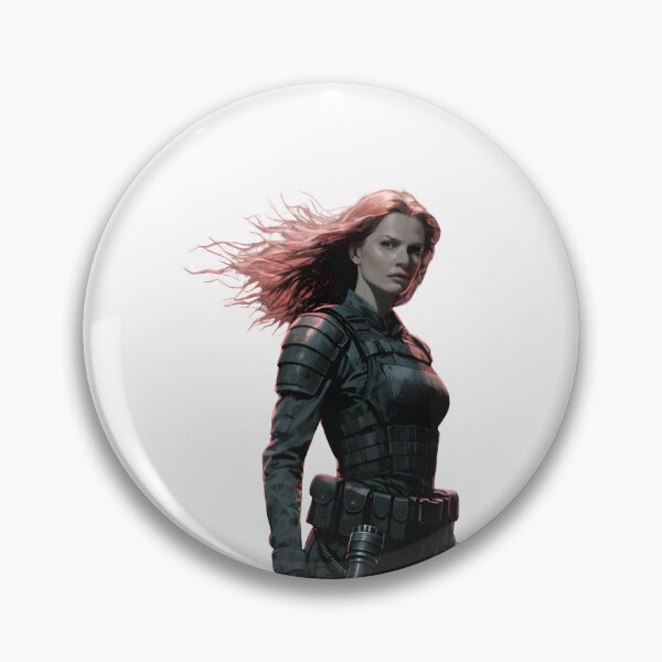 Item preview, Woman with red hair wearing tactical as clean cutout designed and sold by Creative88Art.