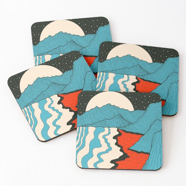 Item preview, Night red beach designed and sold by Swadeillustrations.