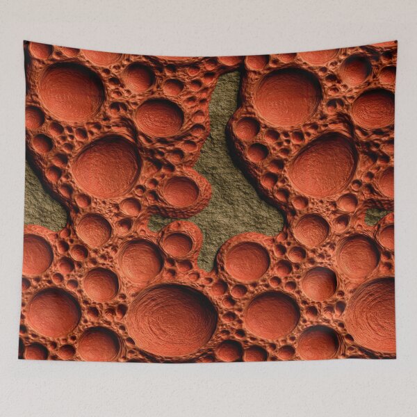 Item preview, Vivid Orange Volcanic Crater Abstract Design designed and sold by Piotrek0001.