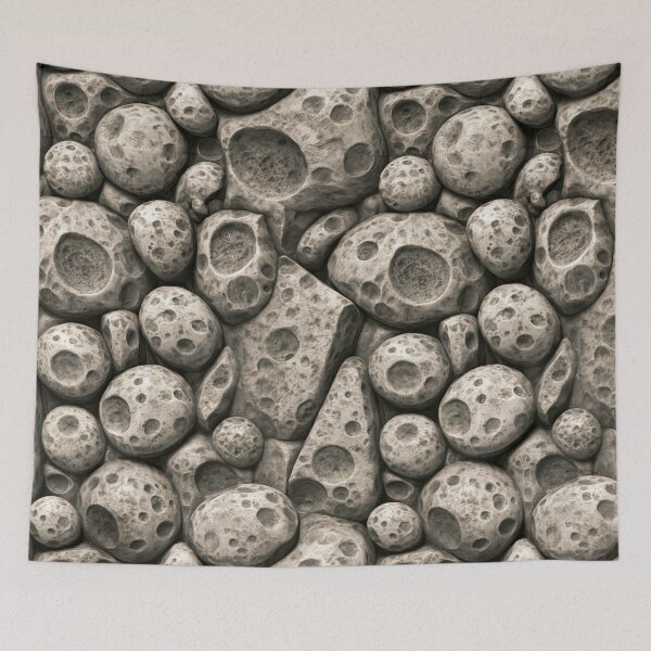 Item preview, Fragmented Grey Stone Cellular Abstract Art designed and sold by Piotrek0001.