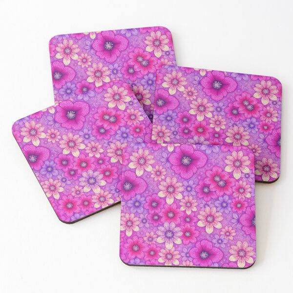 Item preview, Pink and purple floral pattern design designed and sold by Chi261.