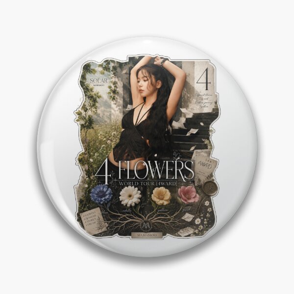 Item preview, MAMAMOO Solar 4 Flowers wall poster with botanical frame designed and sold by Valereekmerch.