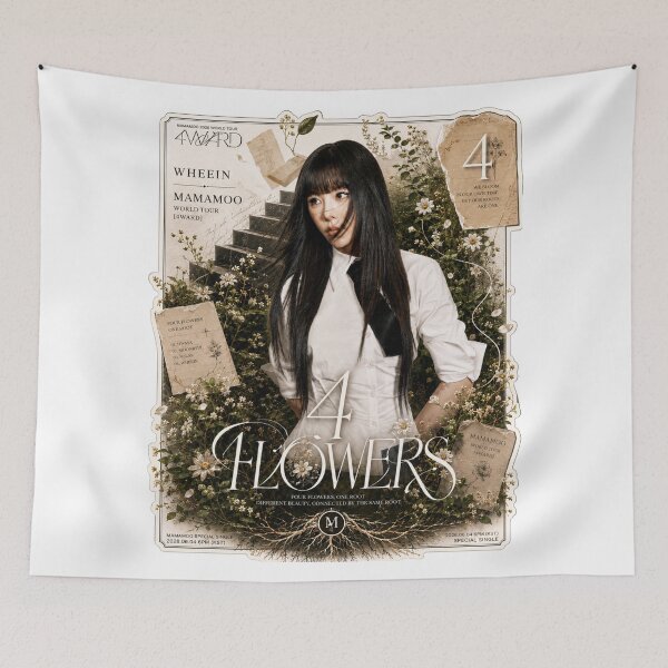 Item preview, Wheein MAMAMOO 4 Flowers tour garden aesthetic poster designed and sold by Valereekmerch.
