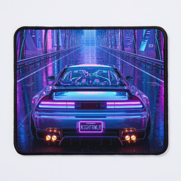Item preview, Retro Synthwave Neon City Mid Engine Tuner Highway Cruise designed and sold by RevUpDesign.