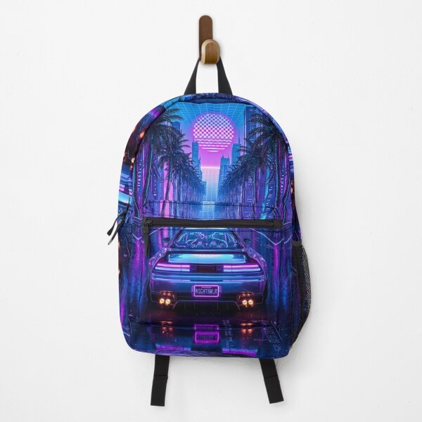 Item preview, Retro Synthwave Neon City Mid Engine Tuner Highway Cruise designed and sold by RevUpDesign.