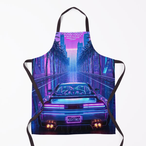 Item preview, Retro Synthwave Neon City Mid Engine Tuner Highway Cruise designed and sold by RevUpDesign.