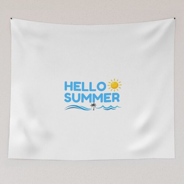 Item preview, Hello Summer! Cute Retro Sun, Palm & Waves Sticker designed and sold by Frafri92.