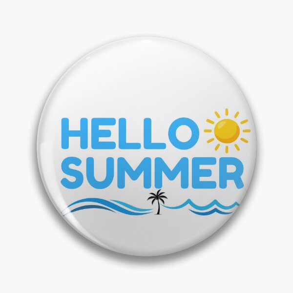Item preview, Hello Summer! Cute Retro Sun, Palm & Waves Sticker designed and sold by Frafri92.