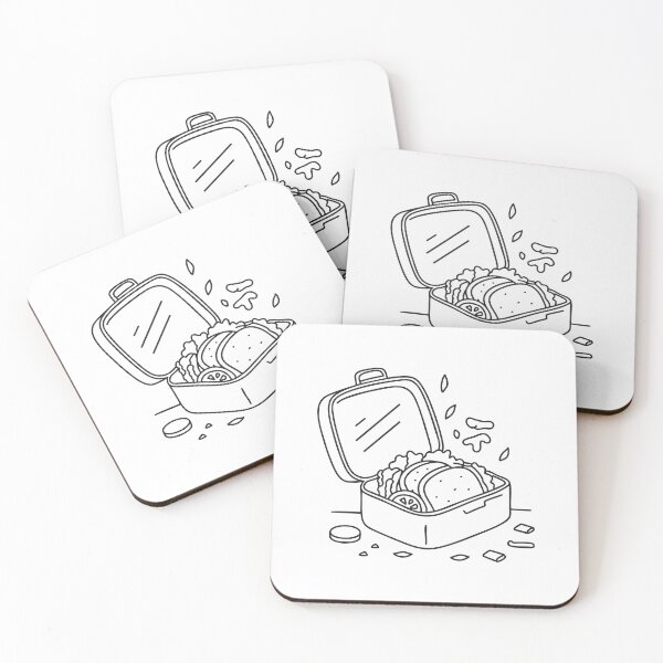 Item preview, A lunchbox opened with its contents scattered across the floor designed and sold by rasagamastore.