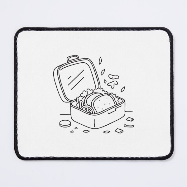 Item preview, A lunchbox opened with its contents scattered across the floor designed and sold by rasagamastore.