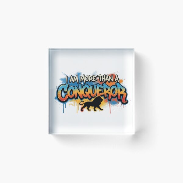 Item preview, More Than a Conqueror – Bold Graffiti Faith Design designed and sold by El-Bethel23.