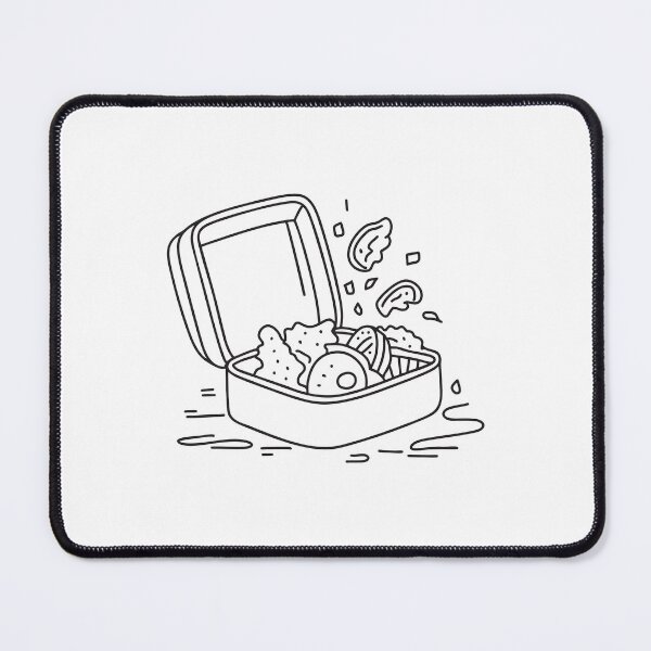 Item preview, An open lunchbox with food spilled on the ground designed and sold by rasagamastore.