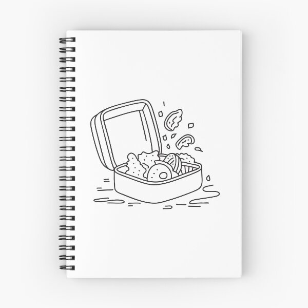 Item preview, An open lunchbox with food spilled on the ground designed and sold by rasagamastore.