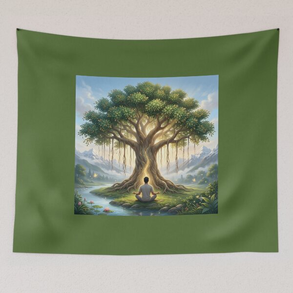 Item preview, Kalpavriksha Abundance Tree Wall Art designed and sold by hutofdesigns.