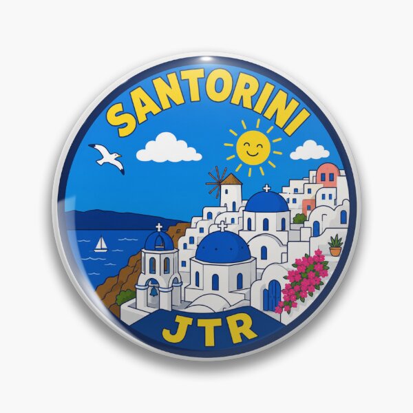 Item preview, Santorini JTR Airport Code Travel Sticker designed and sold by Martin's_Design.