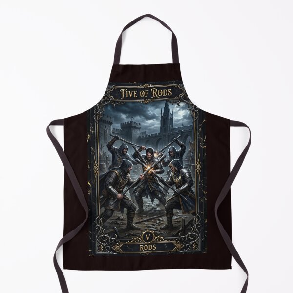 Item preview, Five of Rods- tarot card designed and sold by Studio77-Gothic.