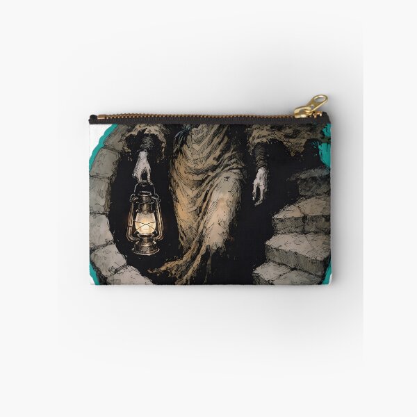 Item preview, Ghostly woman holding lantern on stone as PNG element designed and sold by Creative88Art.