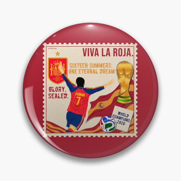 Item preview, Spain Champions | Vintage Stamp Poster | La Roja Football Illustration designed and sold by anuardhaduarah.