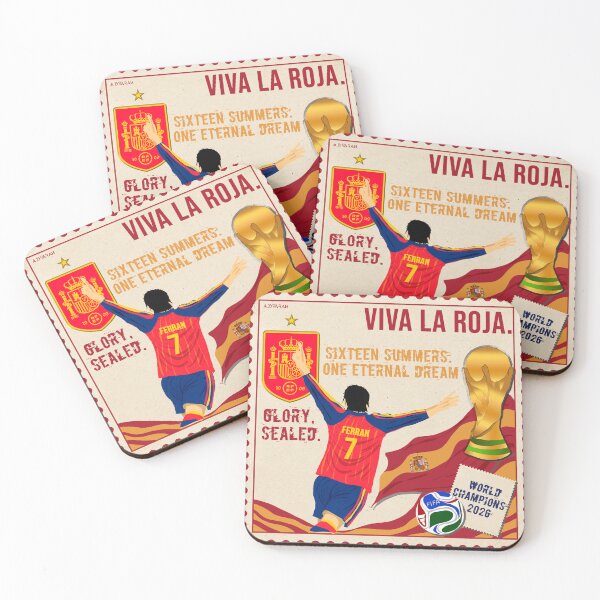 Item preview, Spain Champions | Vintage Stamp Poster | La Roja Football Illustration designed and sold by anuardhaduarah.