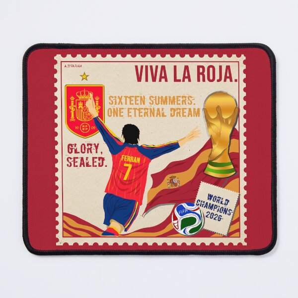 Item preview, Spain Champions | Vintage Stamp Poster | La Roja Football Illustration designed and sold by anuardhaduarah.