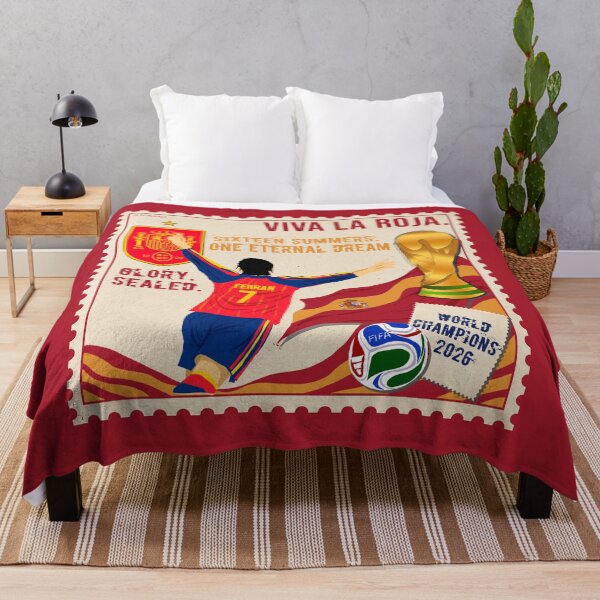 Item preview, Spain Champions | Vintage Stamp Poster | La Roja Football Illustration designed and sold by anuardhaduarah.