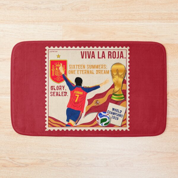 Item preview, Spain Champions | Vintage Stamp Poster | La Roja Football Illustration designed and sold by anuardhaduarah.
