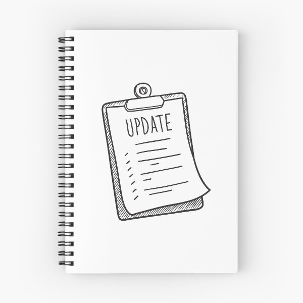 Item preview, A paper marked update clipped onto a clipboard designed and sold by rasagamastore.