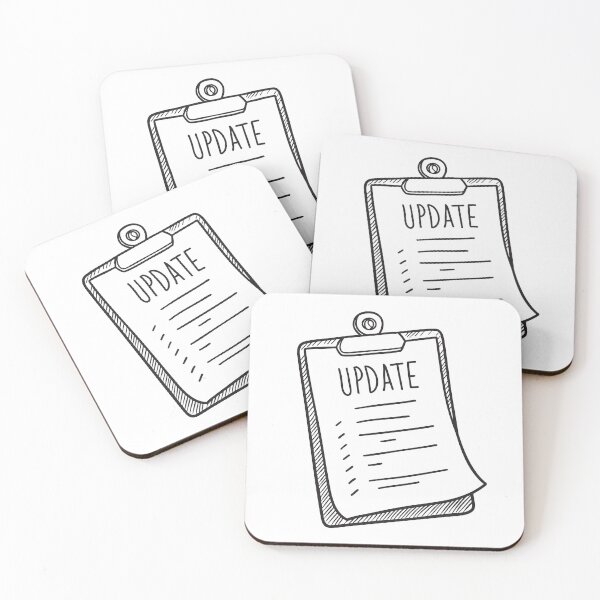 Item preview, A paper marked update clipped onto a clipboard designed and sold by rasagamastore.