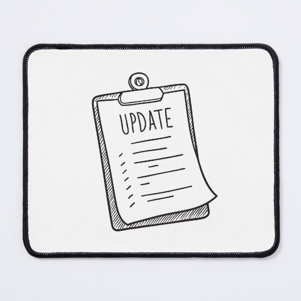 Item preview, A paper marked update clipped onto a clipboard designed and sold by rasagamastore.