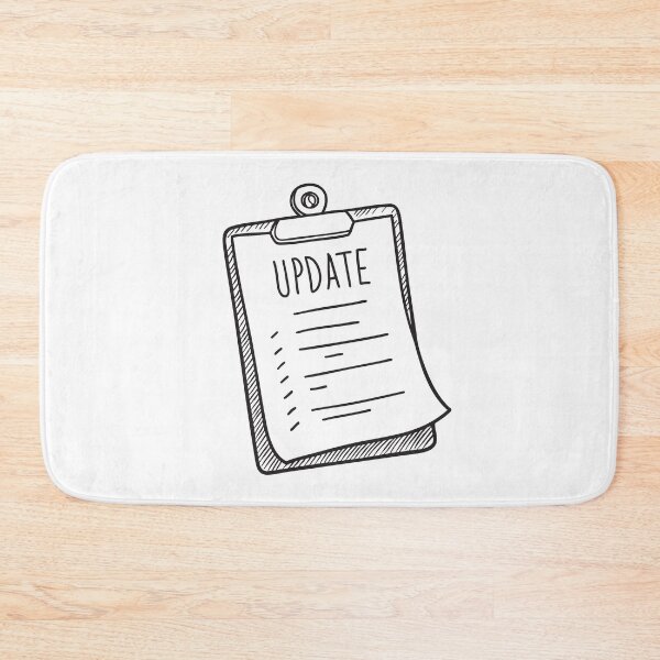 Item preview, A paper marked update clipped onto a clipboard designed and sold by rasagamastore.
