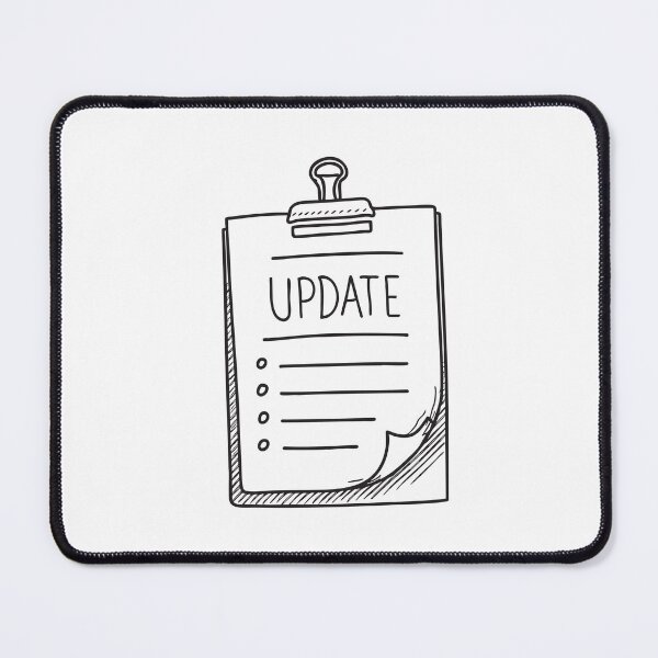Item preview, A clipboard holding a sheet labeled update designed and sold by rasagamastore.