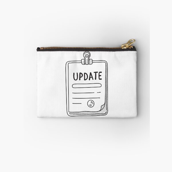 Item preview, An update notice attached to a clipboard with a clip designed and sold by rasagamastore.