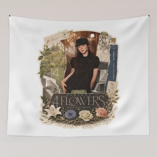 Item preview, MAMAMOO Wheein 4 Flowers botanical garden aesthetic design designed and sold by Valereekmerch.