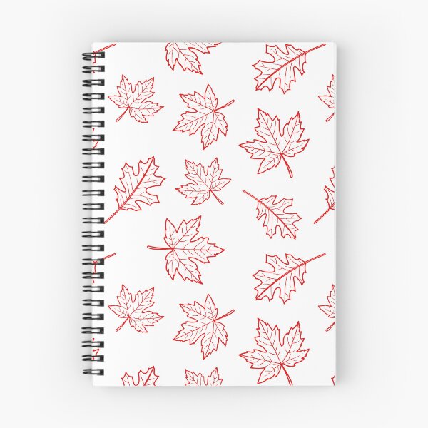 Item preview, Red and White Fall Leaves Pattern designed and sold by SolGalaxyDesign.